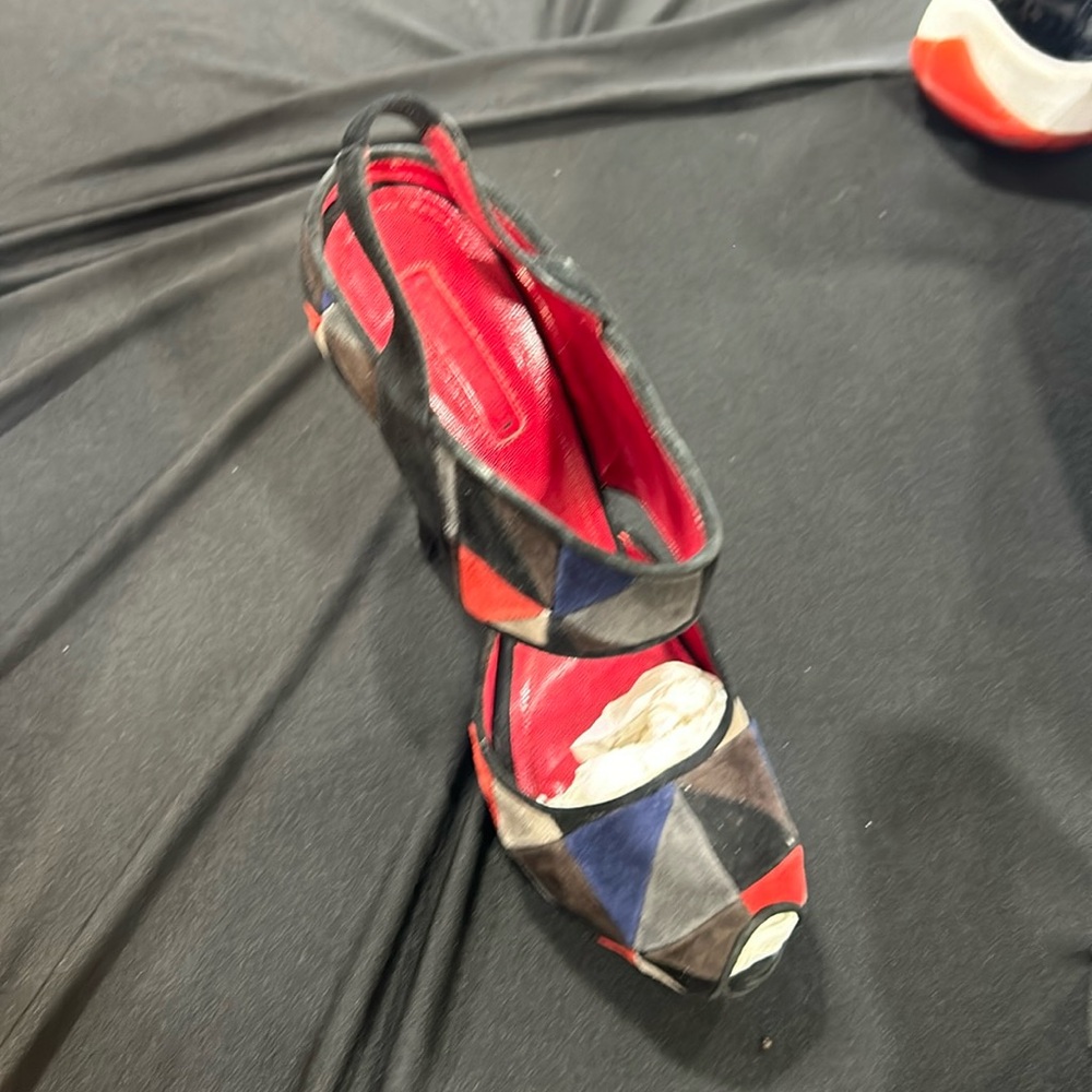 Suede Milti Color Heels